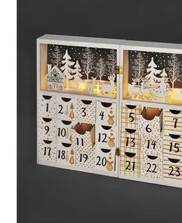 Vianočné dekorácie   1V244 - LED Adventný kalendár LED/2xAAA 