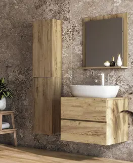 Kúpeľňový nábytok NABBI Baleta S60 kúpeľňová skrinka pod umývadlo craft zlatý