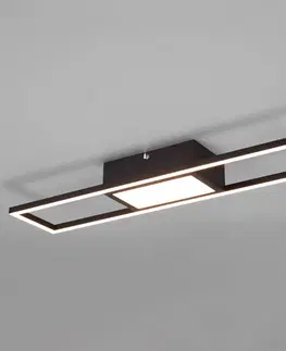 Stropné svietidlá Reality Leuchten LED svetlo Rigido diaľkové ovládanie CCT čierna
