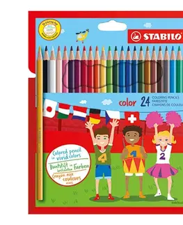 Hračky STABILO - Farebné ceruzky, šesť-hranné, 24 rôznych farieb