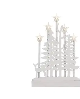 Vianočné osvetlenie  DCAW13 5 LED les s hviezdami drevený 35,5 cm 2x AA vnútorná teplá biela