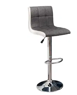 Barové stoličky LuxD Dizajnová barová stolička Modern šedo biela