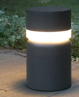 Vonkajšie stojanové svietidlá FARO BARCELONA Soklové LED svietidlo Sete, tmavosivé