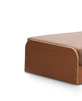 Postele NABBI Pinerolo 80 P jednolôžková posteľ (váľanda) s úložným priestorom hnedá