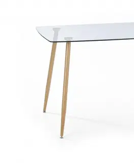 Jedálenské stoly Jedálenský stôl NEXT Halmar Dub medový