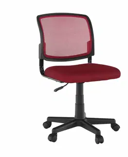 Kancelárske kreslá Otočná stolička, tmavočervená/čierna, RAMIZA