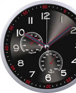Hodiny Nástenné hodiny MPM, 3085.7090 - strieborná/čierna, 30cm