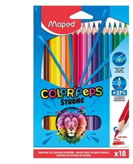 Hračky MAPED - Pastelky trojhranné "COLOR'PEPS STRONG" sada 18 ks