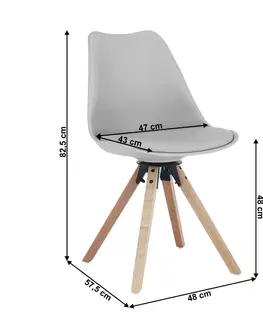 Jedálenské stoličky KONDELA Etosa otočná jedálenská stolička svetlosivá / buk