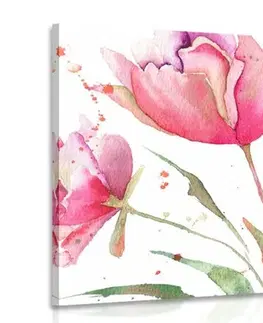 Obrazy kvetov Obraz nádherné tulipány v zaujímavom prevedení
