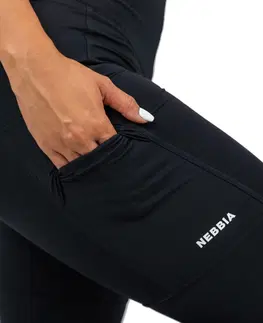 Dámske klasické nohavice Legíny s vysokým pásom Nebbia LEG DAY GOALS 248 Black - XS