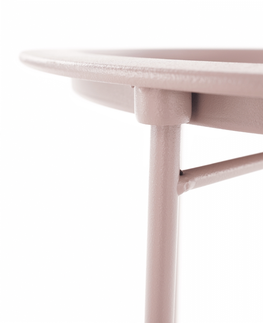 Konferenčné stolíky KONDELA Render príručný stolík s odnímateľnou táckou nude ružová