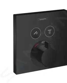 Kúpeľňové batérie HANSGROHE - Shower Select Termostatická batéria pod omietku na 2 spotrebiče, matná čierna 15763670