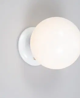 Stropne svietidla Retro stropné svietidlo biele opálové sklo - Scoop