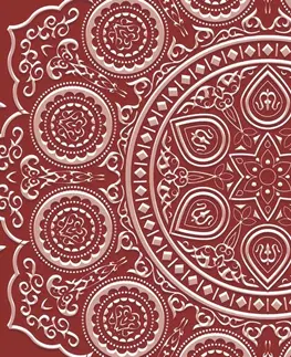 Samolepiace tapety Samolepiaca tapeta jemná etnická Mandala v bordovom prevedení