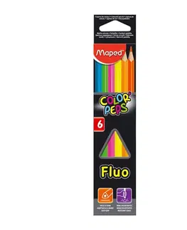 Hračky MAPED - Pastelky trojhranné "COLOR`PEPS FLUO", 6 ks
