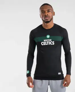 basketbal Pánske spodné tričko NBA Celtics s dlhým rukávom čierne