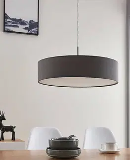 Závesné svietidlá Lindby Závesné svietidlo Sebatin pre E27 LED, 50 cm, sivá