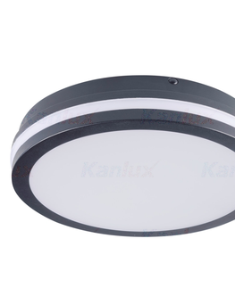 Svietidlá Stropné LED svietidlo Kanlux BENO 33341 24 W LED NW-O-GR grafit