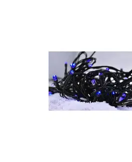 Vianočné osvetlenie  1V50-B LED vianočná reťaz, 3m, 20 LED, 3x AA, modré svetlo, zelený kábel