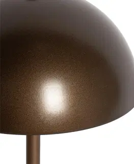 Stolove lampy Vonkajšia stolná lampa tmavá bronzová nabíjateľná 3-stupňovo stmievateľná - Keira