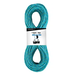 kemping Polovičné lano na lezenie a horolezectvo - Rappel Ice 7,5 mm X 60 m modré