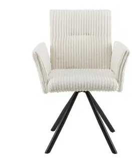 Jedálenské stoličky a kreslá - obľúbené kategórie Trendy Stolička V Béžovej Farbe S Drevenými Nohami