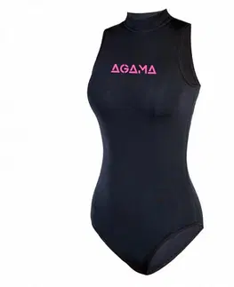 Plavky a kraťasy na otužovanie Dámske neoprénové plavky Agama Swimming Black - XXL