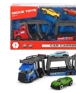 Hračky - autíčka DICKIE - Autotransportér 28 cm + 3 autíčka, 2 druhy