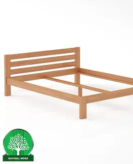 Drevené postele Posteľ borovica LK105–160x200 jelša