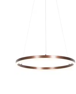 Zavesne lampy Dizajnové závesné svietidlo bronzové 60 cm vrátane LED 3-stupňovo stmievateľné - Anello