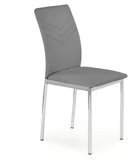 Čalúnené stoličky Stolička K137 kov/ekokoža popol 40x49x88