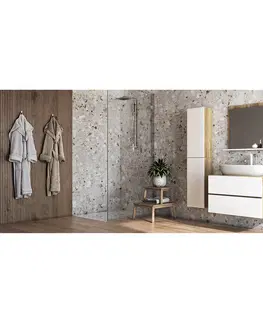 Kúpeľňový nábytok NABBI Baleta S80 kúpeľňová skrinka pod umývadlo craft zlatý / biely lesk