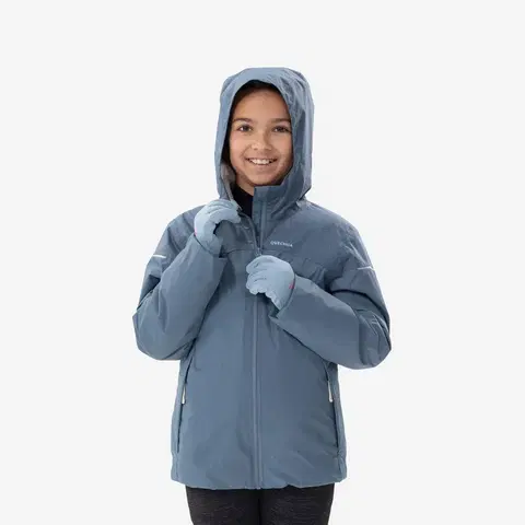 bundy a vesty Detská zimná bunda SH100 X-Warm do -3 °C hrejivá a nepremokavá 7-15 rokov