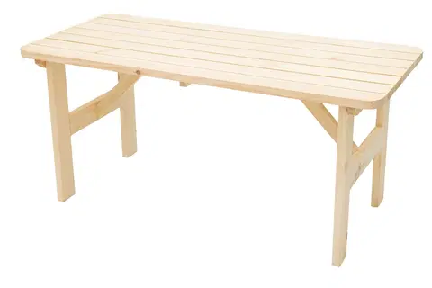 Stolčeky DEOKORK Masívny drevený záhradný stôl z borovice drevo 32 mm (150 cm)