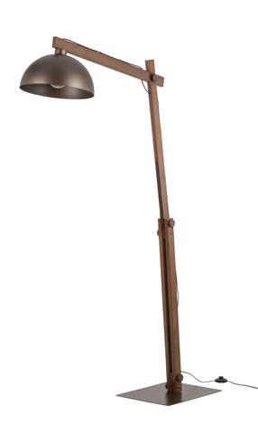 Stojacie lampy Podlahová lampa TK 6319 OSLO hnedá tmavé drevo