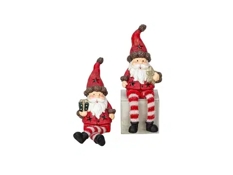 Vianočné dekorácie MAKRO - Santa s visiacimi nohami rôzne druhy