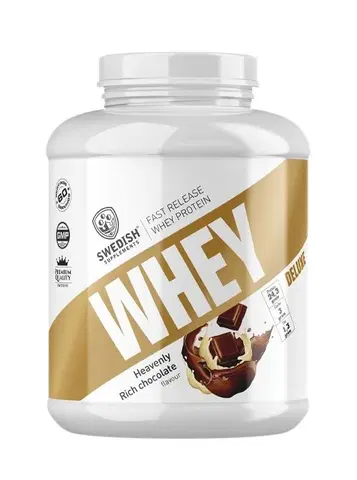 Srvátkový koncentrát (WPC) Whey Protein Deluxe - Swedish Supplements 1800 g Heavenly Rich Chocolate