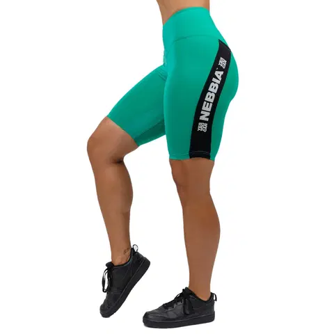 Dámske šortky Fitness šortky Nebbia s vysokým pásom ICONIC 238 Green - XS