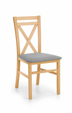 Jedálenské stoličky HALMAR Dariusz jedálenská stolička dub medový / sivá