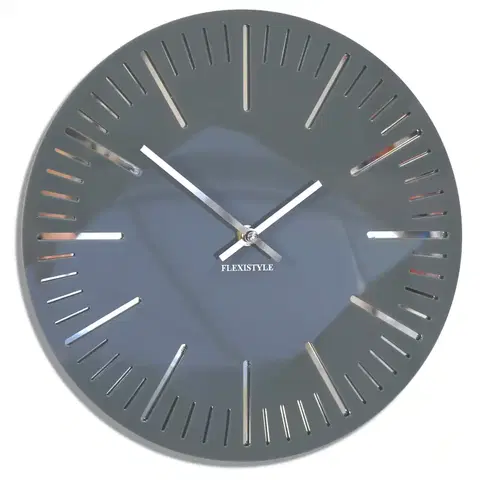 Hodiny Nástenné akrylové hodiny Trim Flex z112-1a0-x, 30 cm, sivé