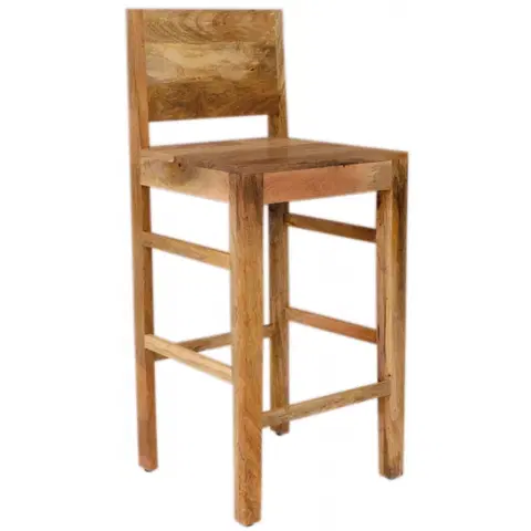 Jedálenské stoličky Barová stolička Hina 45x105x45 z mangového dreva