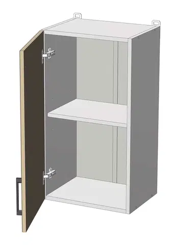 Kuchynské skrinky horná skrinka š.40, v.72, Modena W4072, grafit / biely mat