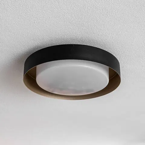 Stropné svietidlá Arcchio Arcchio Damaria LED stropná lampa, čierno-zlatá