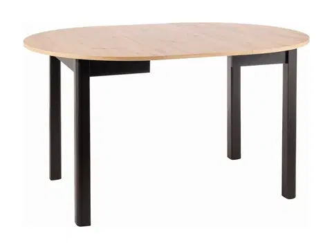 Jedálenské stoly DANTAL rozkladací jedálenský stôl, dub Artisan / čierna