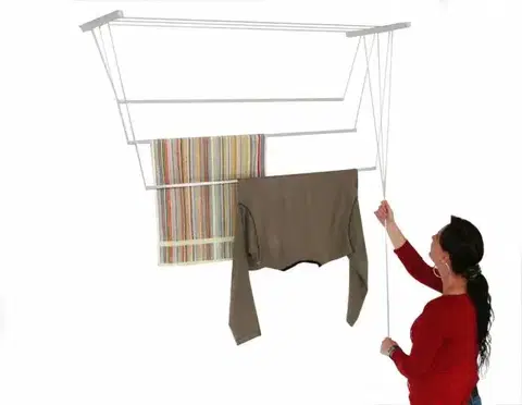 Sušiaky na bielizeň Kinekus Sušiak stropný na prádlo, 5 tyčí, 150 cm