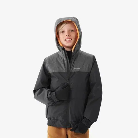 bundy a vesty Detská zimná turistická bunda SH100 X-Warm do -3,5 °C nepremokavá 7-15 rokov