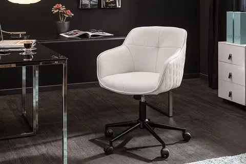 Kancelárske stoličky LuxD Kancelárska stolička Natasha biela