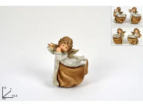 Sošky, figurky - anjeli MAKRO - Anjel muzikant 13cm rôzne druhy