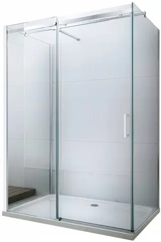 Sprchovacie kúty MEXEN/S - OMEGA sprchový kút 3-stenná 140x80, transparent, chróm 825-140-080-01-00-3S